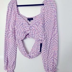 Checkered Going Out Crop Top